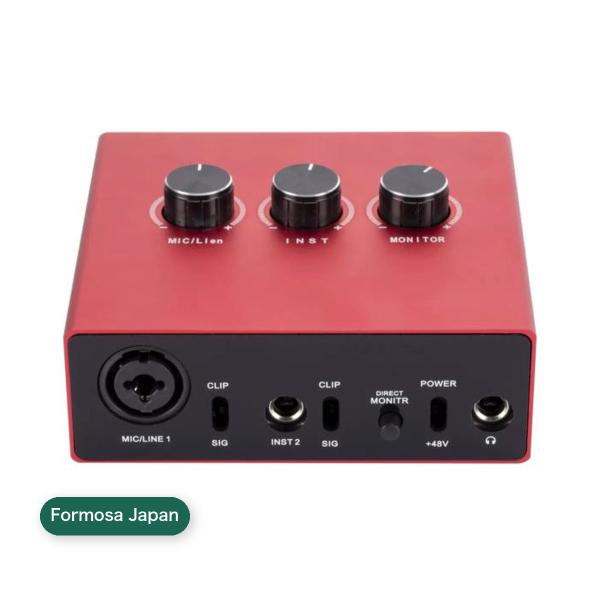 iFormosa USB オーディオ インターフェイス 1x XLR/TRS 1x 1/4" 2X ...