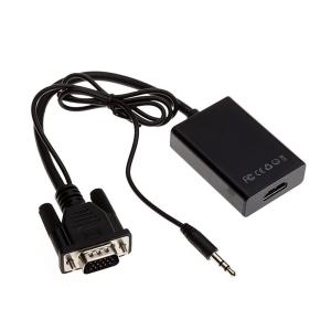 iFormosa VGA to HDMI 音声出力付き 1080P 変換コンバーター オーディオ USBケーブル付き IF-V2H-BK｜taobaonotatsujinpro