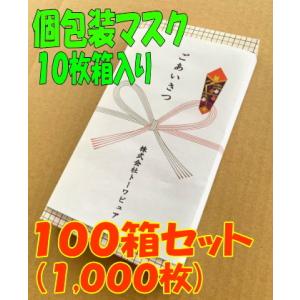 箱入り個包装マスク１０枚箱入り(１００箱・１,０００枚) まとめ買い