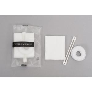 コットン＆ヘアゴム(透明マット袋入) 2,000個 まとめ買い CTHB-1 三和