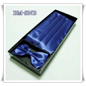 礼装用蝶ネクタイ・カマーバンドセット (ネイビーブルー)