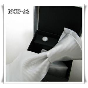 紳士用の冠婚葬祭用ネクタイ＆ポケットチーフ＆カフス釦セット　NCP-93｜taptap2