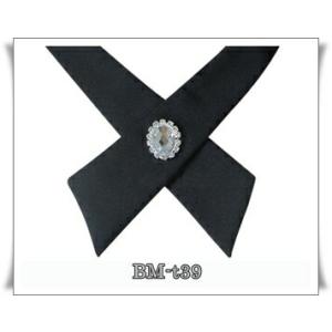 ブラック無地フォーマルクロスタイ　BM-t139