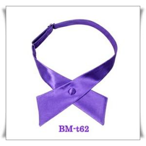 サテンのクロスタイ（パープル）　BM-T62