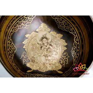 シンギングボウル 22cm ホワイトターラ菩薩（超美音） [SB241149-22D