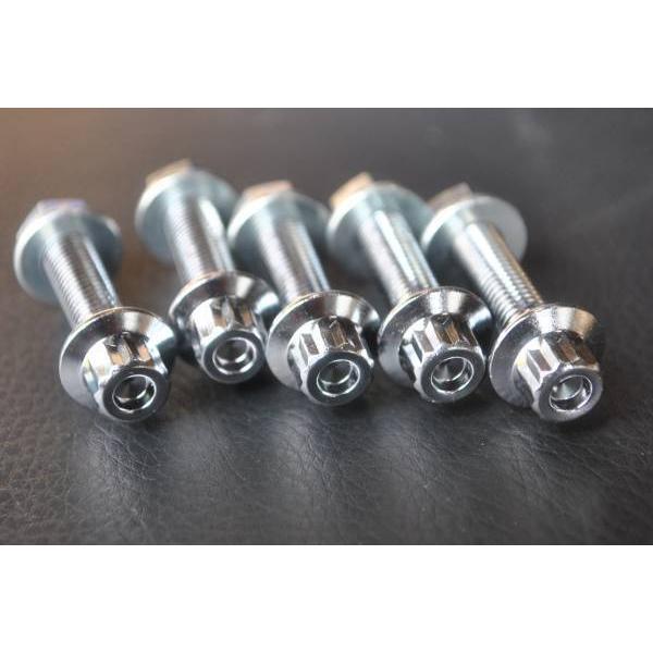 アルミホイール交換用ピアスボルト　M7×32mm　クロームメッキ　40本　ナット付