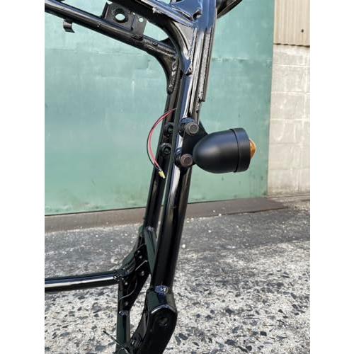 ドラッグスター400 フロント ウインカーステー ブラック 左右セット