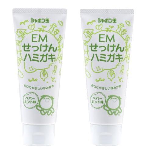 シャボン玉石けん EMせっけんハミガキ 140g×2個