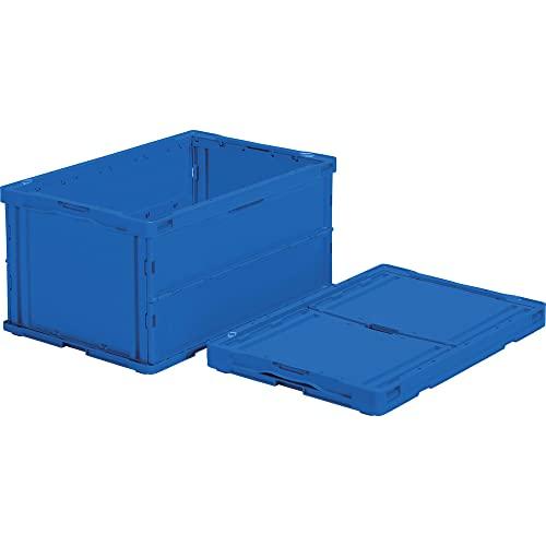 トラスコ中山(TRUSCO) 薄型折りたたみコンテナ 75L ダークブルー TR-O75B-DB 収