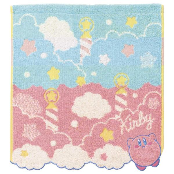 丸眞 ハンドタオル 星のカービィ ハンカチ キャラクター 綿 吸水 ふわふわ ふわ