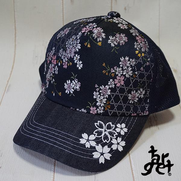 tch-2066 桜プリント入りメッシュキャップ 　[target]