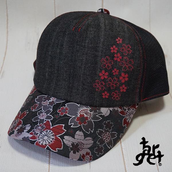 tch-2068 桜プリント入りメッシュキャップ 　[target]
