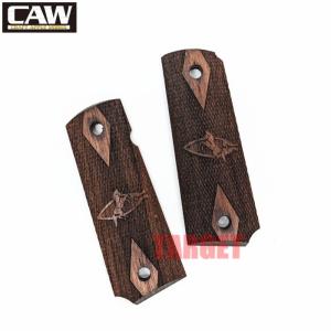 ☆MULE 1911 ガバメント用 木製グリップ ウォルナット ダイヤ