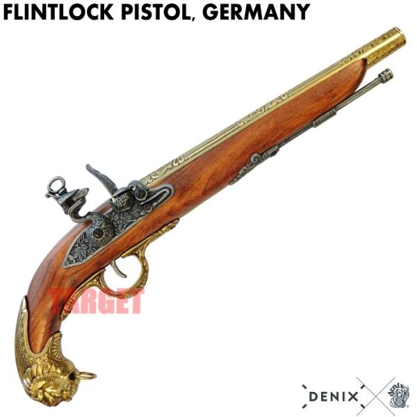 ☆DENIX フリントロックピストル ドイツ ゴールド 1043/L (デニックス ジャーマンピスト...