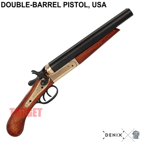☆DENIX ダブルバレルピストル ゴールド アメリカ 1113 (デニックス ソードオフショットガ...