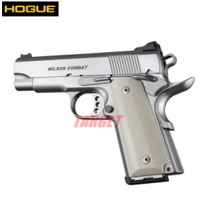 HOGUE 1911 コンパクト用 ポリマー製アイボリーグリップ パネルタイプ  (ホーグ COLT M1911A1 オフィサーズ V10 アンビ加工済み カスタム)｜targetmilitary