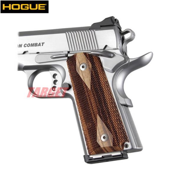 HOGUE 1911 コンパクト用 木製グリップ ダイヤチェッカー パネル ゴンカロアルベス (ホー...