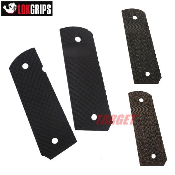 LOKGRIPS 1911フルサイズ用 G10製グリップ Bogies 3カラー (ロックグリップ ...