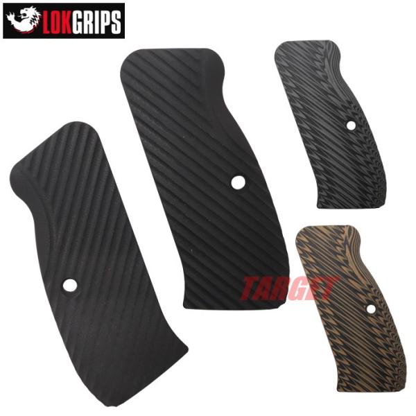 LOKGRIPS CZ75用 G10製グリップ Ridgebacks 3カラー (ロックグリップ L...
