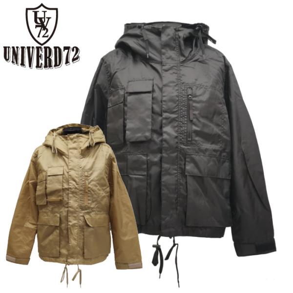 【67%OFF】UNIVERD72 マウンテンパーカー リップストップ ブラック/カーキ （ユニバー...