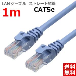 LANケーブル ランケーブル 1M CAT5E ストレート ライトブルー CAT5E RJ45プラグ つめ折れ防止 スリムコネクタ 1年保証 CBC5E-010-BL 送料無料 TARO'S｜タローズダイレクト Yahoo!店