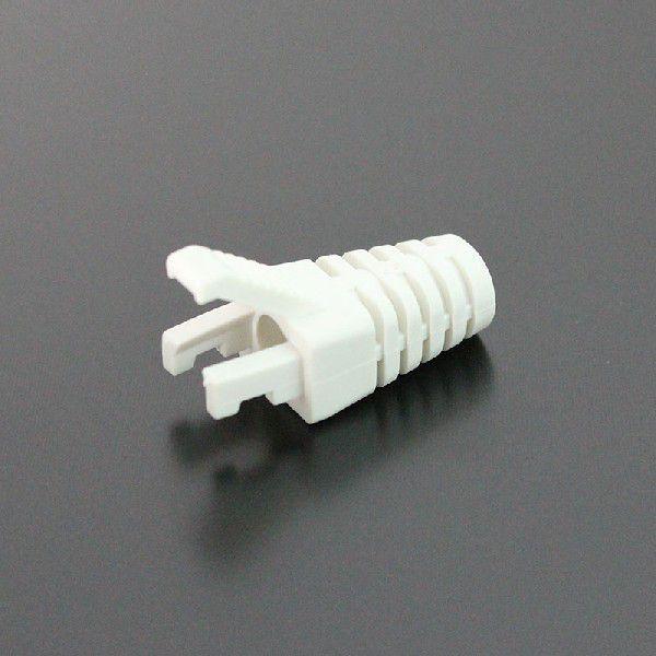 LANケーブル用 RJ45プラグブーツ スリム ホワイト 1000個入CBS5-WH-1000P T...