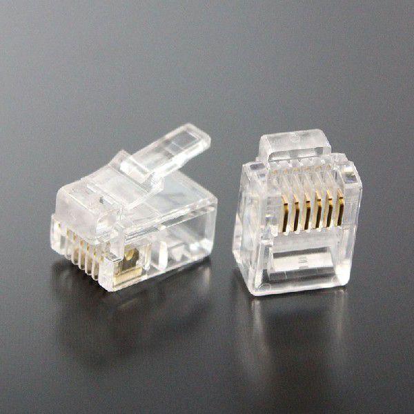 モジュラープラグ (電話プラグ） RJ11/12 6極6芯(6P6C) 10個入 工事用 CRJ11...