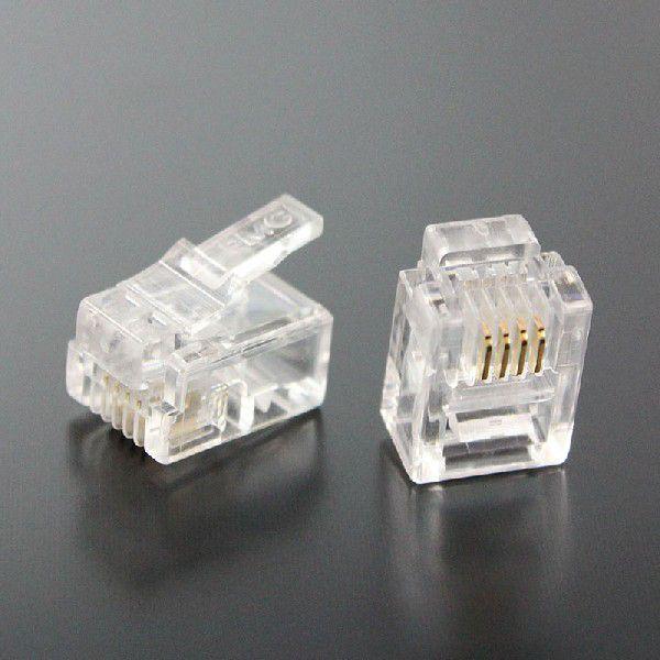 モジュラープラグ (電話プラグ） RJ11/12 6極4芯(6P4C) 50個入 工事用 CRJ11...