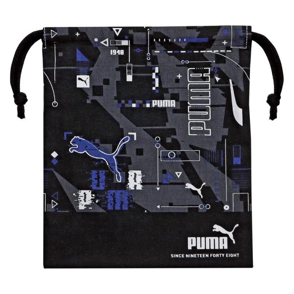 プーマ PUMA 巾着袋 Sサイズ ブラック [子ども 小学校 小学生 ランチバック コップ入れ 小...