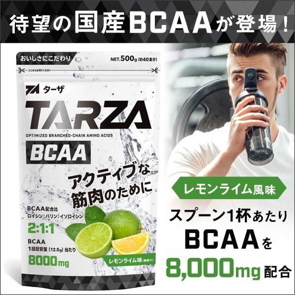 TARZA（ターザ） BCAA レモンライム風味 500g クエン酸 パウダー 約40杯分 アミノ酸...