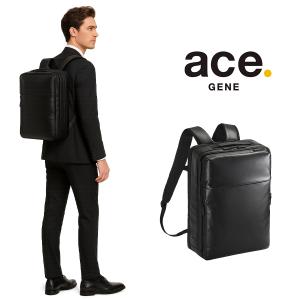 【ace.GENE】 68664 ガジェタブルWR2 リュック 19L ビジネス リュックサック B4対応 PC用ポケット 撥水 かばん バッグ メンズ  ギフト プレゼント ブラック