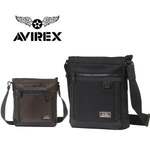 AVIREX ax2055 ソリッド タテ型ショルダーバッグ 斜め掛け 鞄 カバン かばん バッグ 普段使い 使いやすい ミリタリー メンズ プレゼント ギフト ブラック 父の日