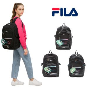 【FILA】リュック 大容量リュック レディース メンズ リュックサック バックパック 35L デイパック 黒 シンプル FILA フィラ 7851 リコル オーロラ チャーム付き