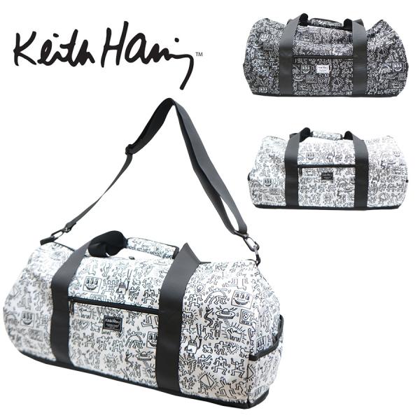 2WAYダッフルバッグL キースヘリング  ボストン 大容量 鞄 かばん カバン 使いやすい かわい...