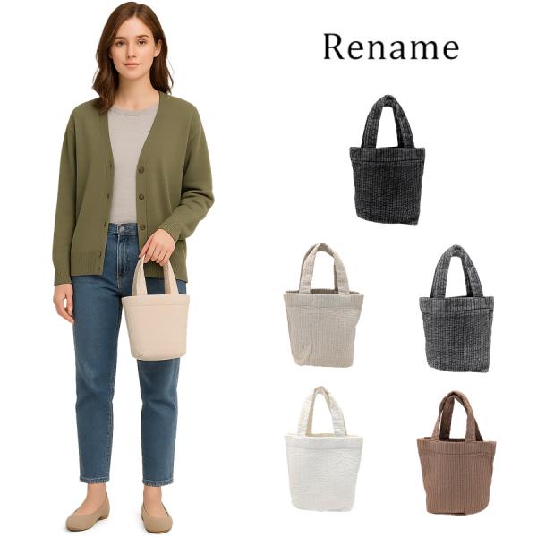 【クリックポスト/時間指定不可】【Rename】 rtc23036 ヌビ ミニトートバッグ 手持ち ...