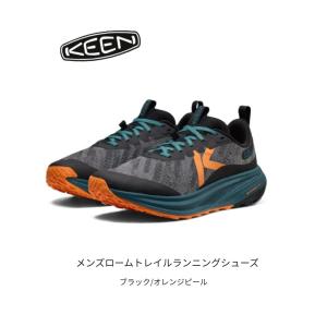 KEEN　メンズロームトレイルランニングシューズ　1032329　ROAM　BLACK/ORANGE PEEL