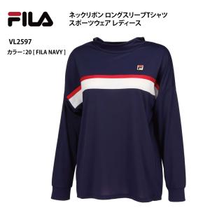 フィラ　ネックリボン ロングスリーブTシャツ 　VL2597　『ポスト投函(日本郵便)対応商品(2点)』　レディース　テニス　｜tashiro-sport