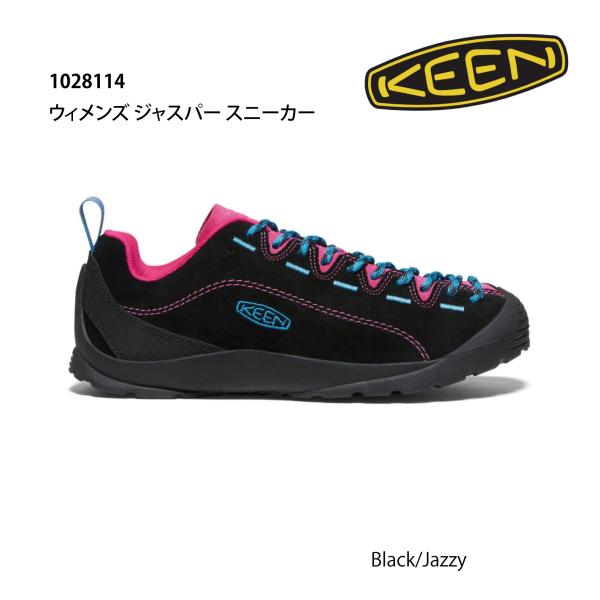 KEEN　1028114　ウィメンズ ジャスパー スニーカー　Black/Jazzy