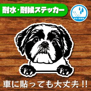 耐水・耐候ステッカー(シーズー)