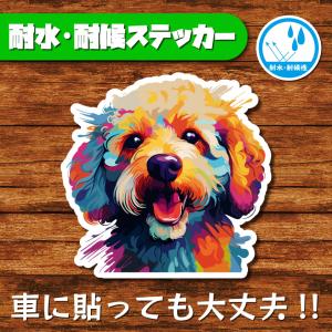 耐水・耐候ステッカー(トイプードル 5)