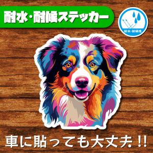 耐水・耐候ステッカー(オーストラリアンシェパード 2)