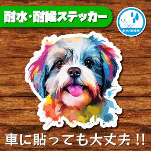 耐水・耐候ステッカー(シーズー 5)