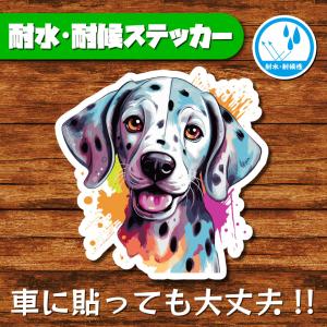 耐水・耐候ステッカー(ダルメシアン 3)