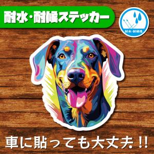 耐水・耐候ステッカー(ドーベルマン 2)