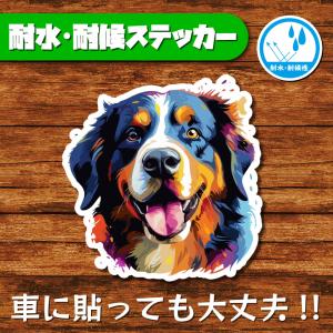 耐水・耐候ステッカー(バーニーズ・マウンテン・ド...の商品画像