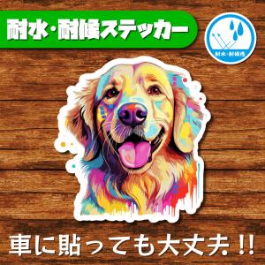 耐水・耐候ステッカー(ゴールデンレトリバー 4)