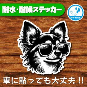 耐水・耐候ステッカー(チワワ 5)