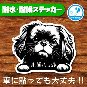 耐水・耐候ステッカー(ペキニーズ 6)
