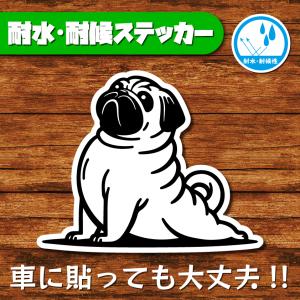 耐水・耐候ステッカー(パグ 8)