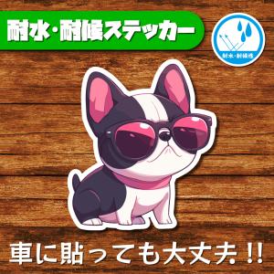 耐水・耐候ステッカー(ボストンテリア 8)